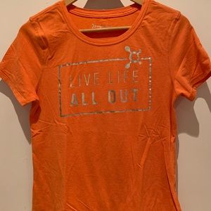 Orangetheory T with silver lettering. Size S. Like new.